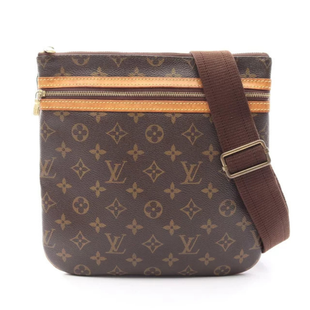 Louis Vuitton Pochette Bosphore Monogram Shoulder Bag Canvas Leather Brown
